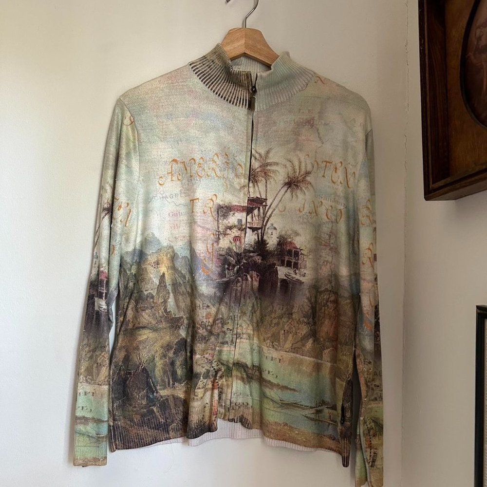 vintage y2k impulse california cardigan with zipper